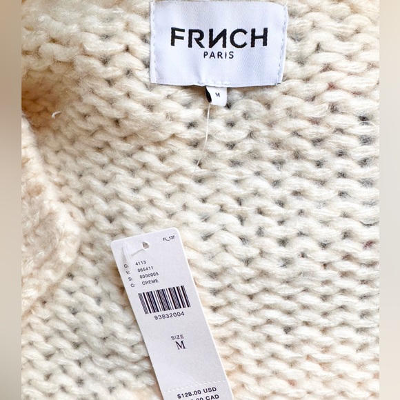 Anthropologie FRNCH Chunky Stitch Cardigan Sweater Medium - Picture 10 of 12